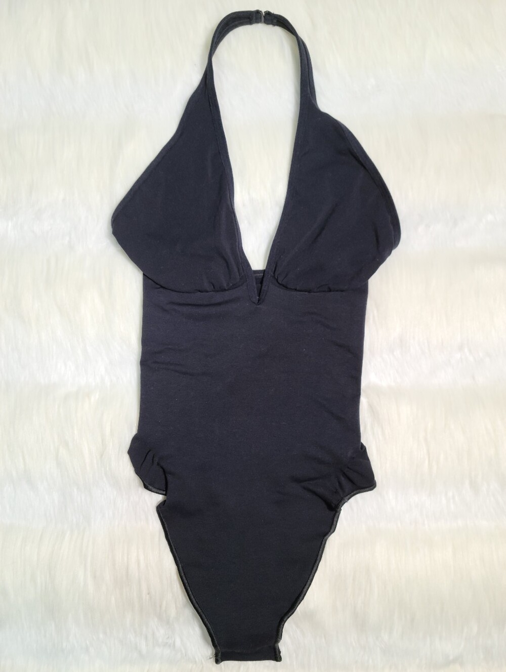 SKIMS Seamless Sculpt Deep Plunge Thong Bodysuit Black Onyx Small NEW